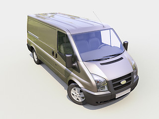 Image showing Gray commercial delivery van