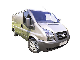 Image showing Gray commercial delivery van