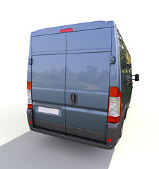 Image showing Blue commercial delivery van