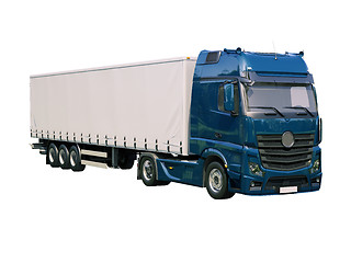 Image showing Semi-trailer truck isolated