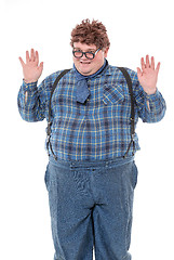 Image showing Overweight obese young man