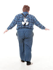 Image showing Overweight obese young man