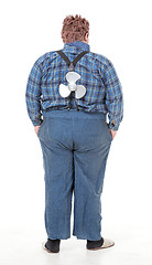 Image showing Overweight obese young man