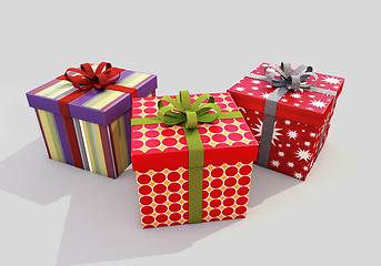 Image showing Gifts with ribbons