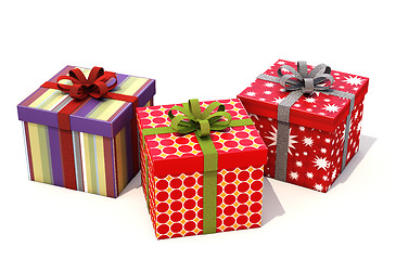 Image showing Gifts with ribbons