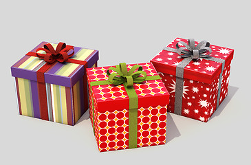 Image showing Gifts with ribbons