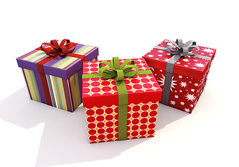 Image showing Gifts with ribbons