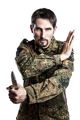 Image showing Self defense instructor with knife