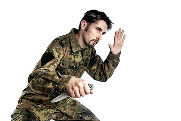 Image showing Self defense instructor with knife