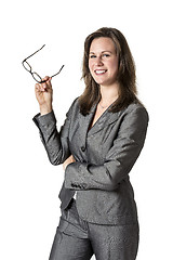 Image showing Laughing business woman