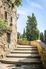 Image showing Stairs in Pienza