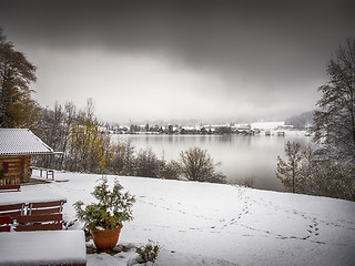 Image showing Lake Schliersee in winter