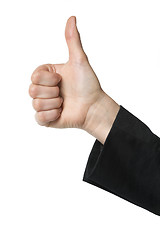 Image showing Business woman thumb up