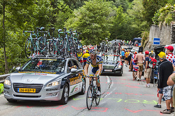 Image showing Boy van Poppel Climbing Alpe D'Huez