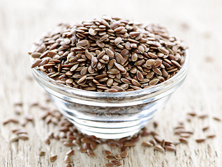 Image showing Brown flax seed