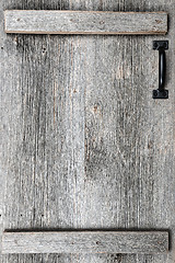 Image showing Old barn wood door