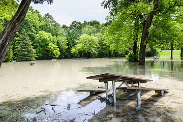 Image showing Flood in park