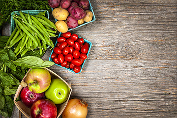 Image showing Fresh market fruits and vegetables