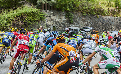 Image showing The Peloton on Alpe D'Huez