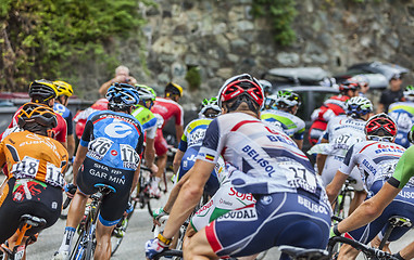 Image showing The Peloton on Alpe D'Huez