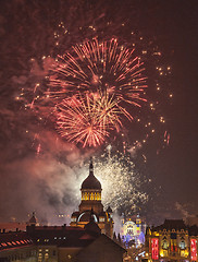 Image showing Fireworks in Cluj Napoca