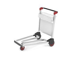 Image showing Airport trolley