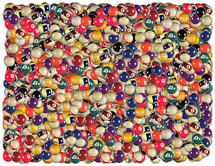 Image showing Billiard balls background. From The Sports & Games background series