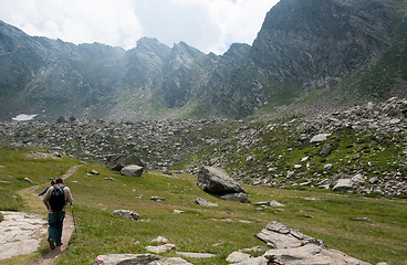 Image showing Hiking in Alps