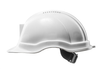 Image showing White hard hat isolated on white