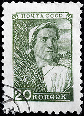 Image showing Farm Worker Stamp