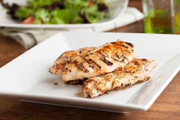 Image showing Grilled Chicken with Salad