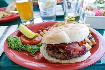 Image showing Cheeseburger Platter