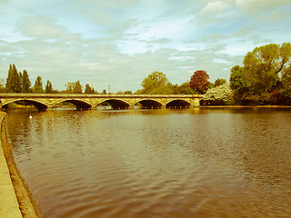 Image showing Retro looking Serpentine lake, London