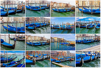 Image showing Gondolas in Venice