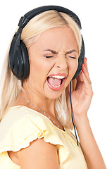 Image showing Girl with headphones