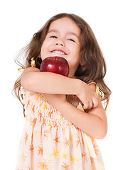 Image showing Girl with apple