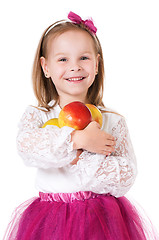 Image showing Girl with apple