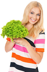 Image showing Woman with vegetables