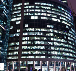 Image showing Skyscrapers at night