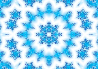 Image showing Abstract blue pattern on white