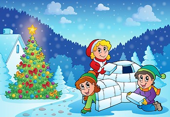 Image showing Christmas outdoor theme 3