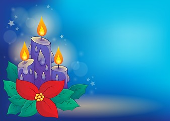 Image showing Christmas candle theme image 3