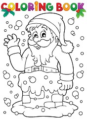 Image showing Coloring book Santa Claus topic 9