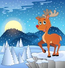 Image showing Scene with Christmas deer 3