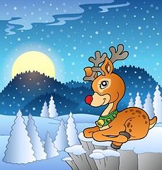 Image showing Scene with Christmas deer 2
