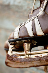 Image showing vintage pair of mens  ice skates