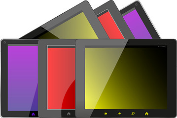 Image showing Set of tablet pc computers
