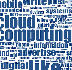 Image showing cloud computing word, business concept