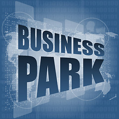 Image showing business park interface hi technology