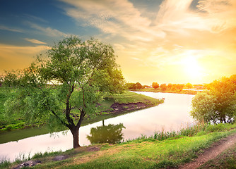 Image showing Evening on the river